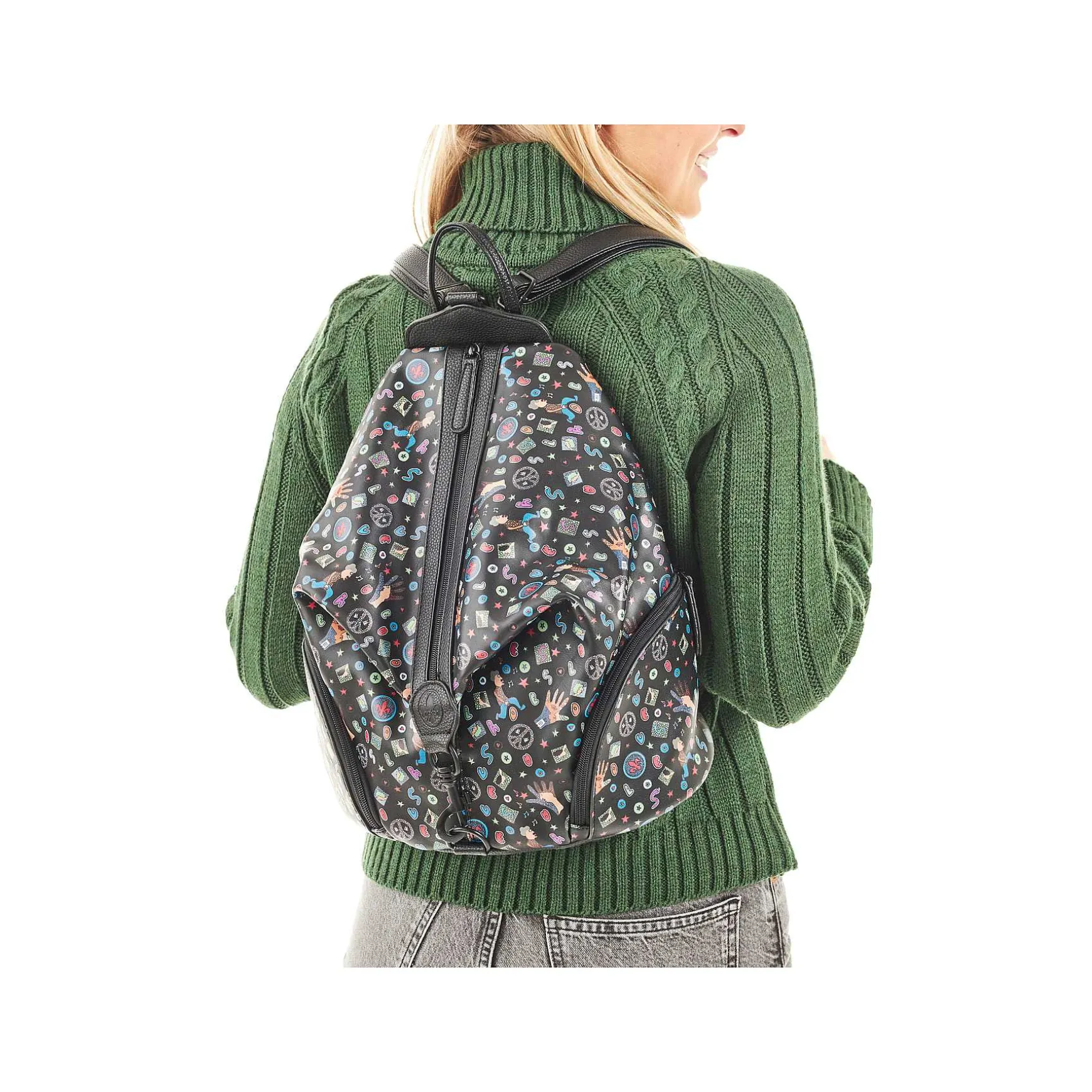 Rieker | Backpack Black Pattern