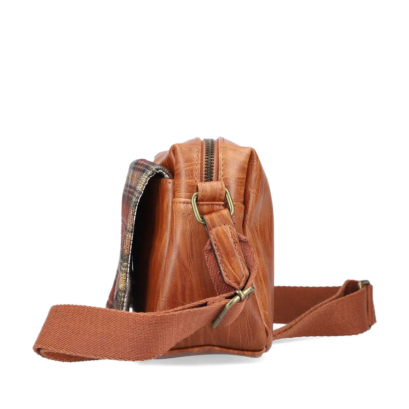 Rieker | Caramel Brown Check Handbag