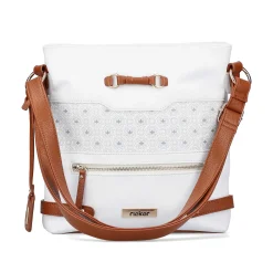 Rieker | Handbag Pure White-Nut Brown
