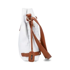 Rieker | Handbag Pure White-Nut Brown