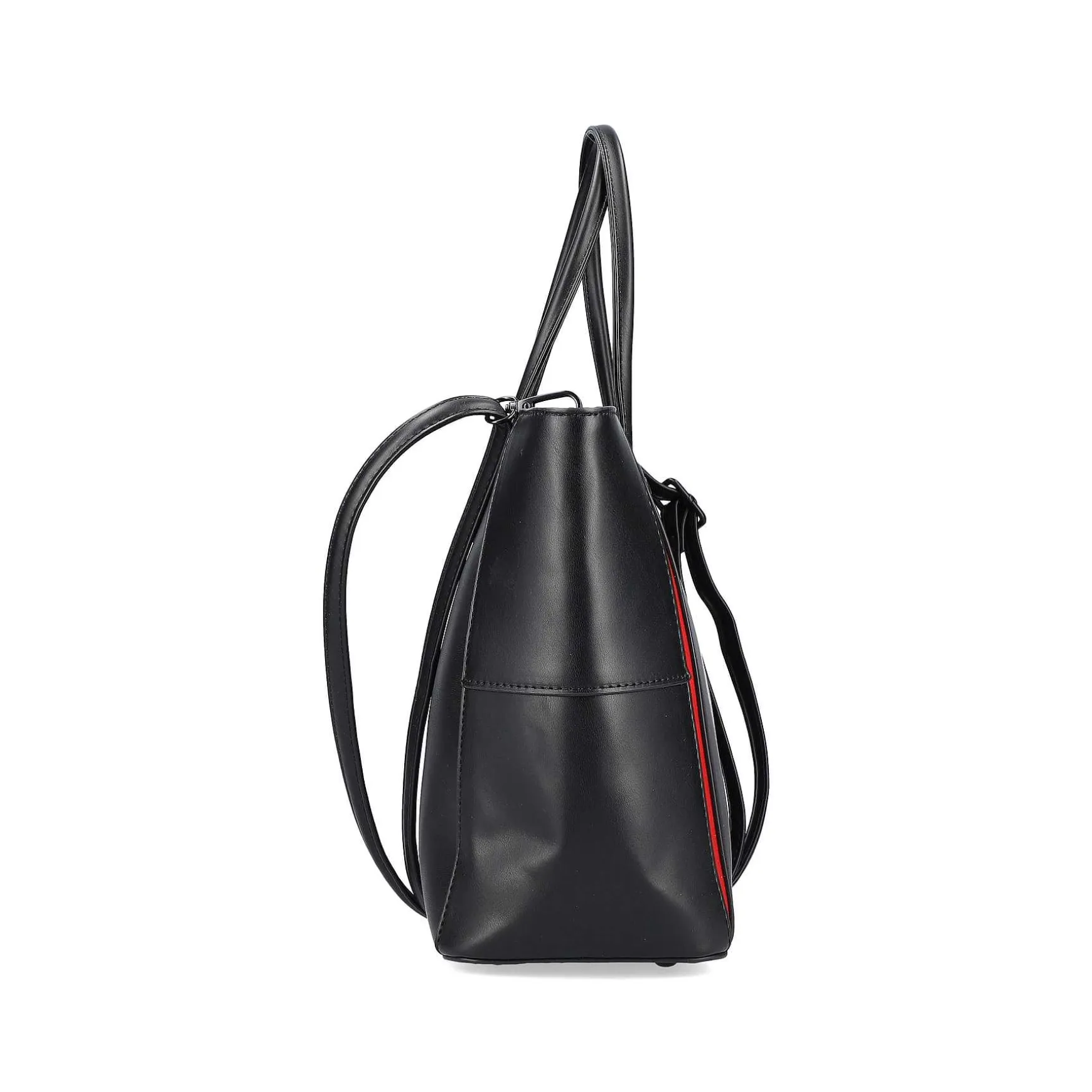 Rieker | Shopper Jet Black-Fire Red
