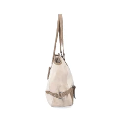 Rieker | Shopper Pearl White-Nut Brown-Rose