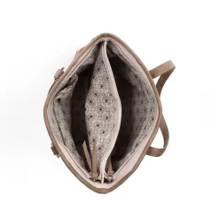 Rieker | Shopper Pearl White-Nut Brown-Rose