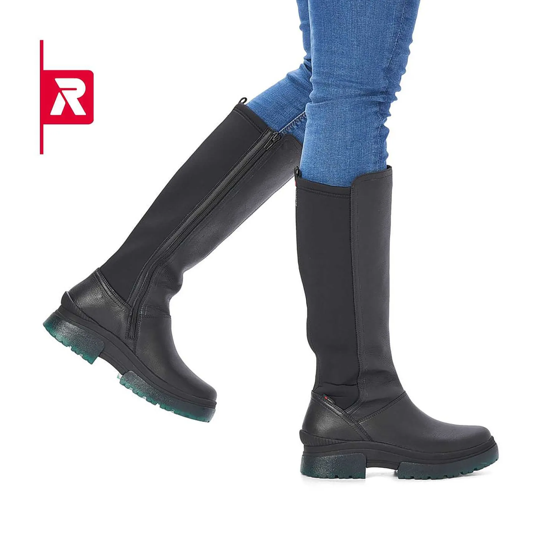 Rieker Evolution Women'S High-Shaft Boots Midnight Black