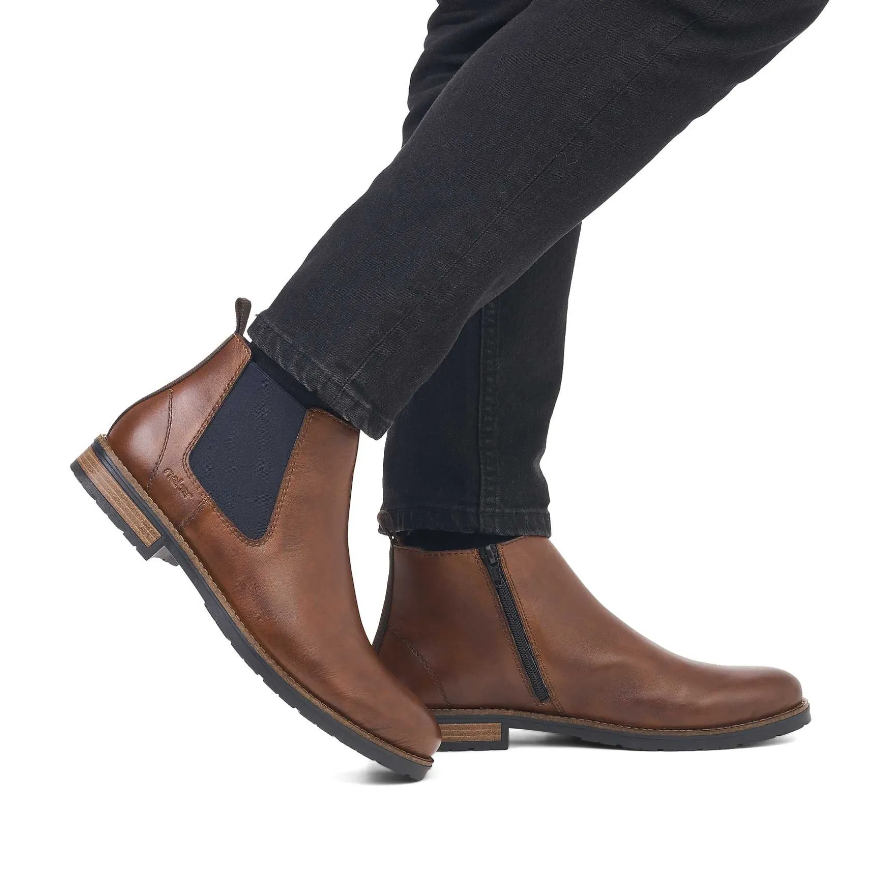 Rieker Men'S Chelsea Boots Nut Brown-Black