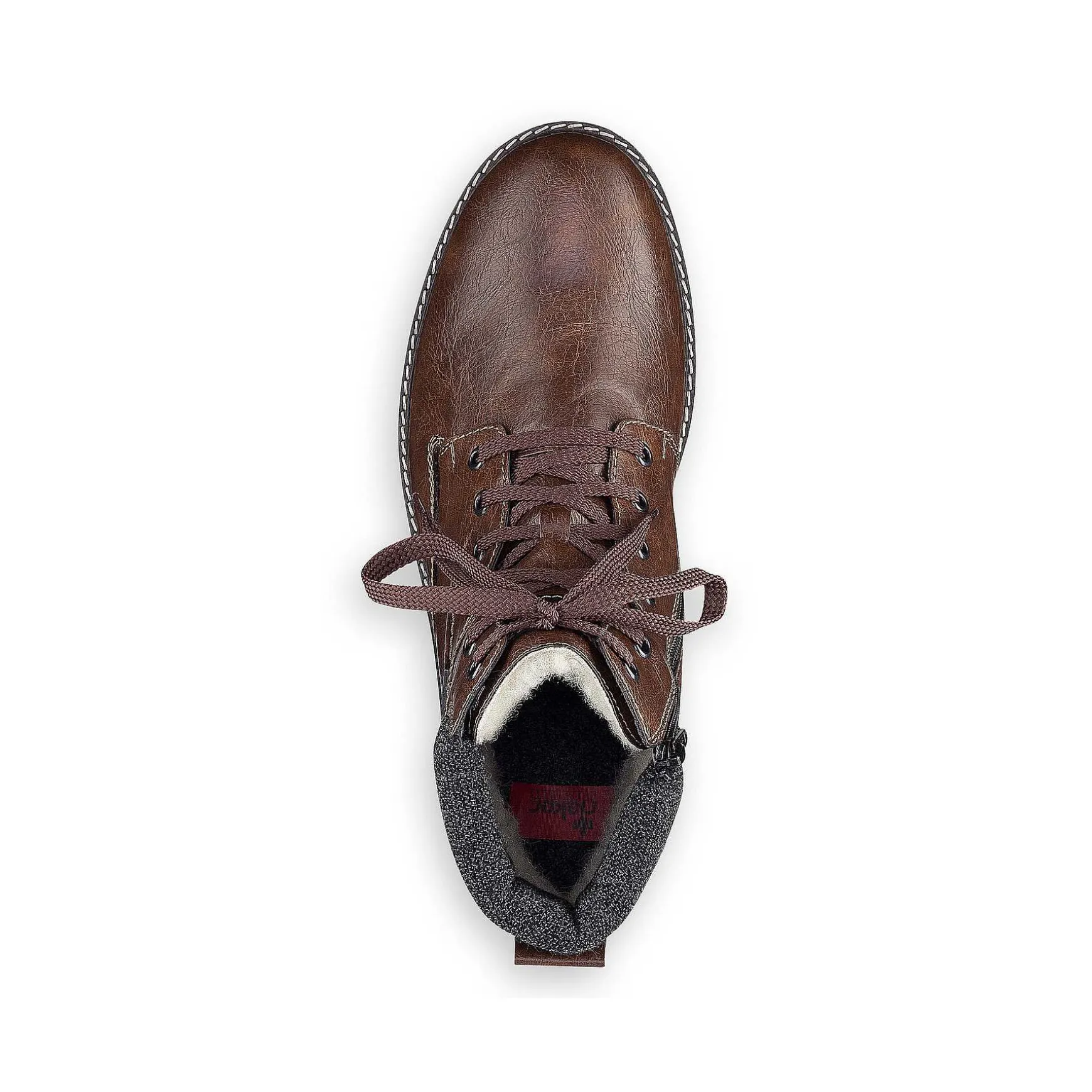 Rieker Men'S Corded Boots Chestnut Brown