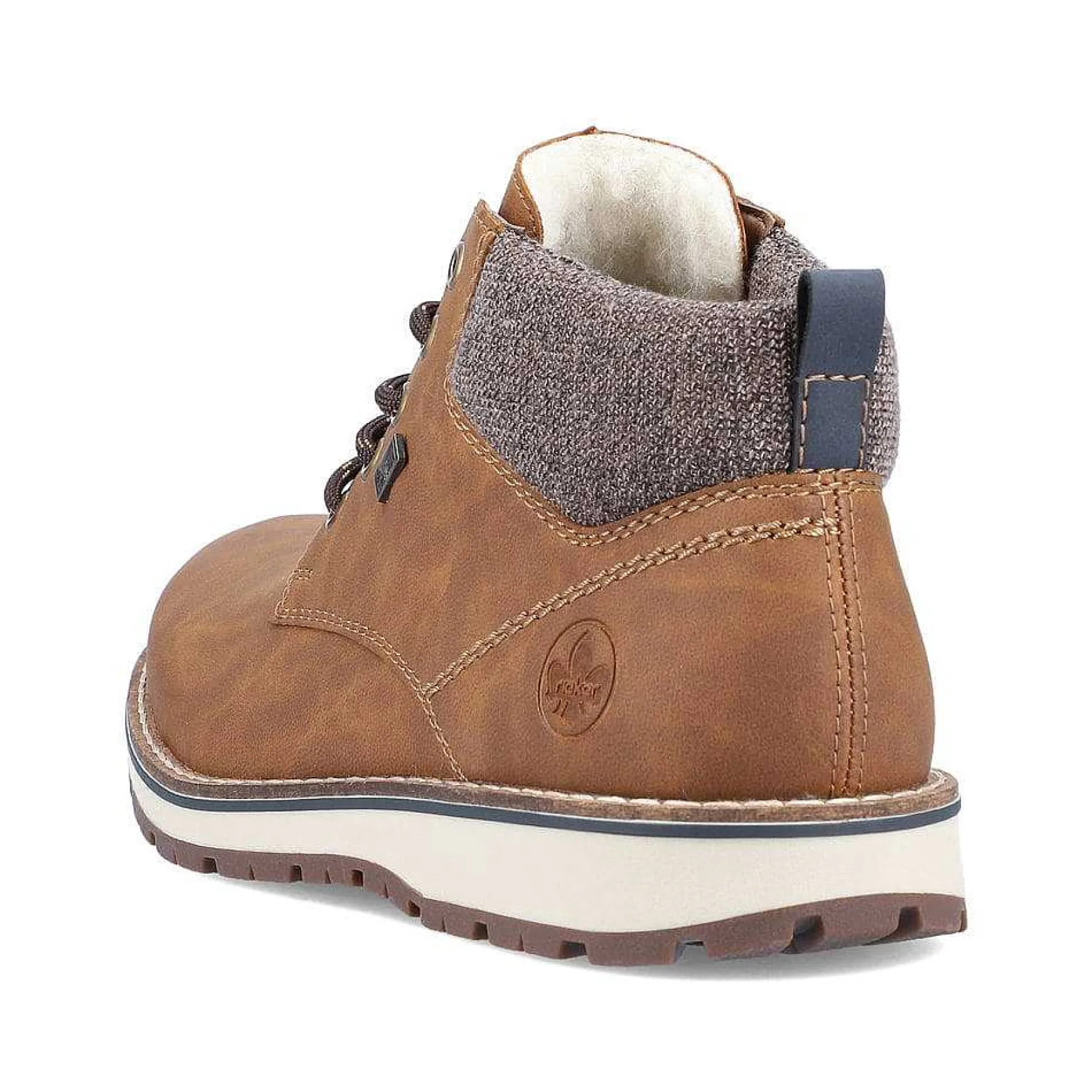 Rieker Men'S Corded Boots Caramel Brown