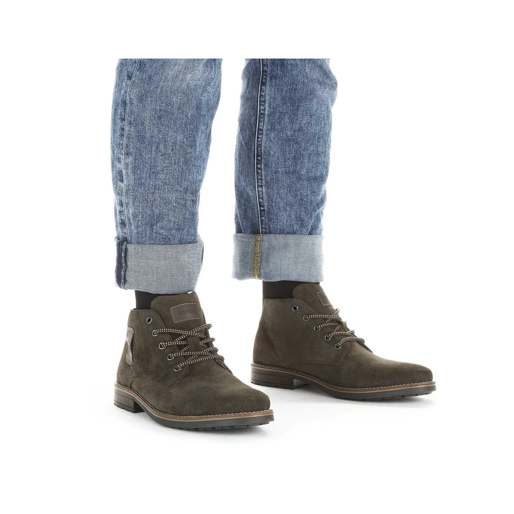 Rieker Men'S Corded Boots, Nut Brown