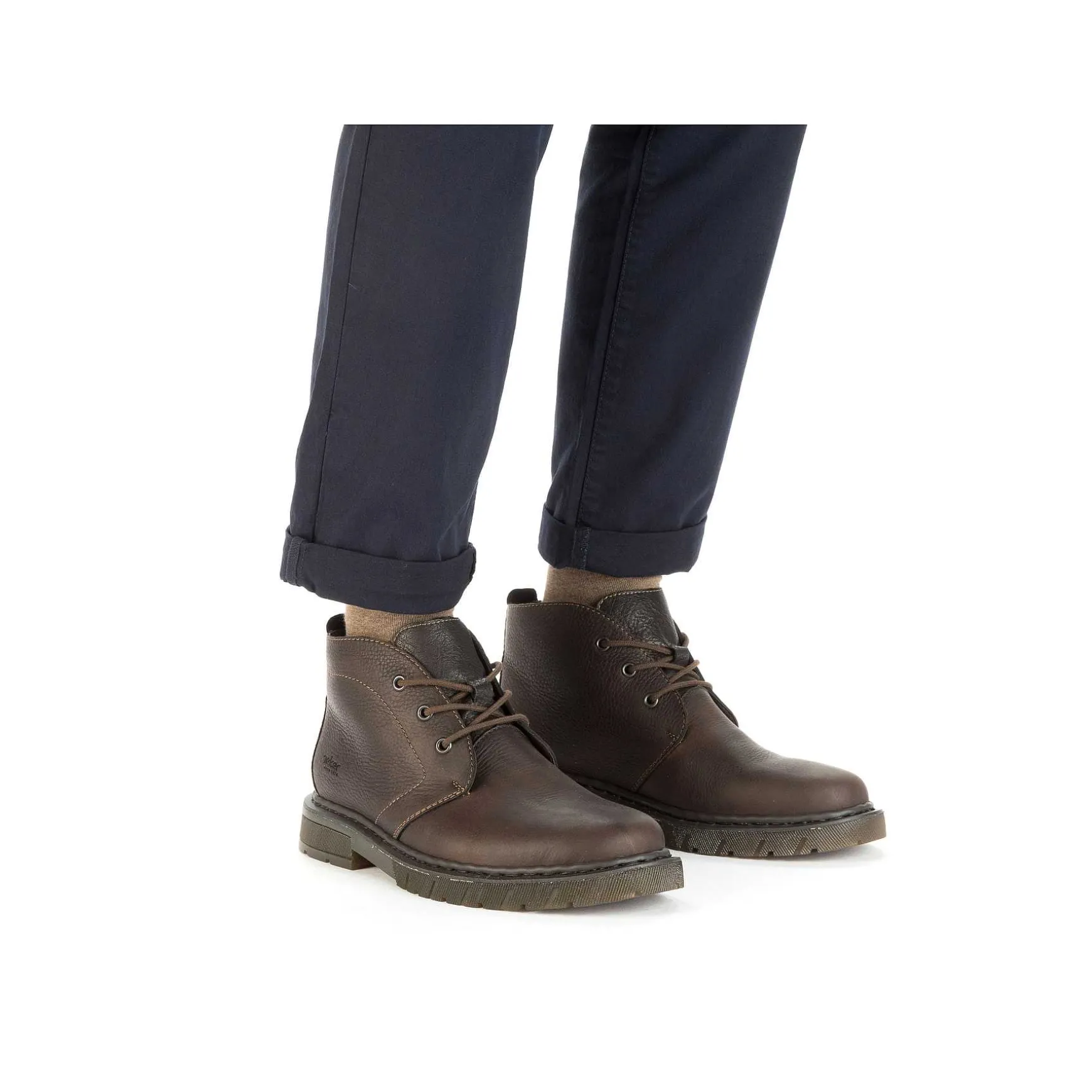 Rieker Men'S Corded Boots Dark Brown