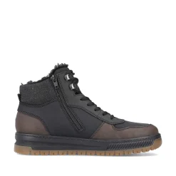Rieker Men'S Corded Boots Asphalt Black