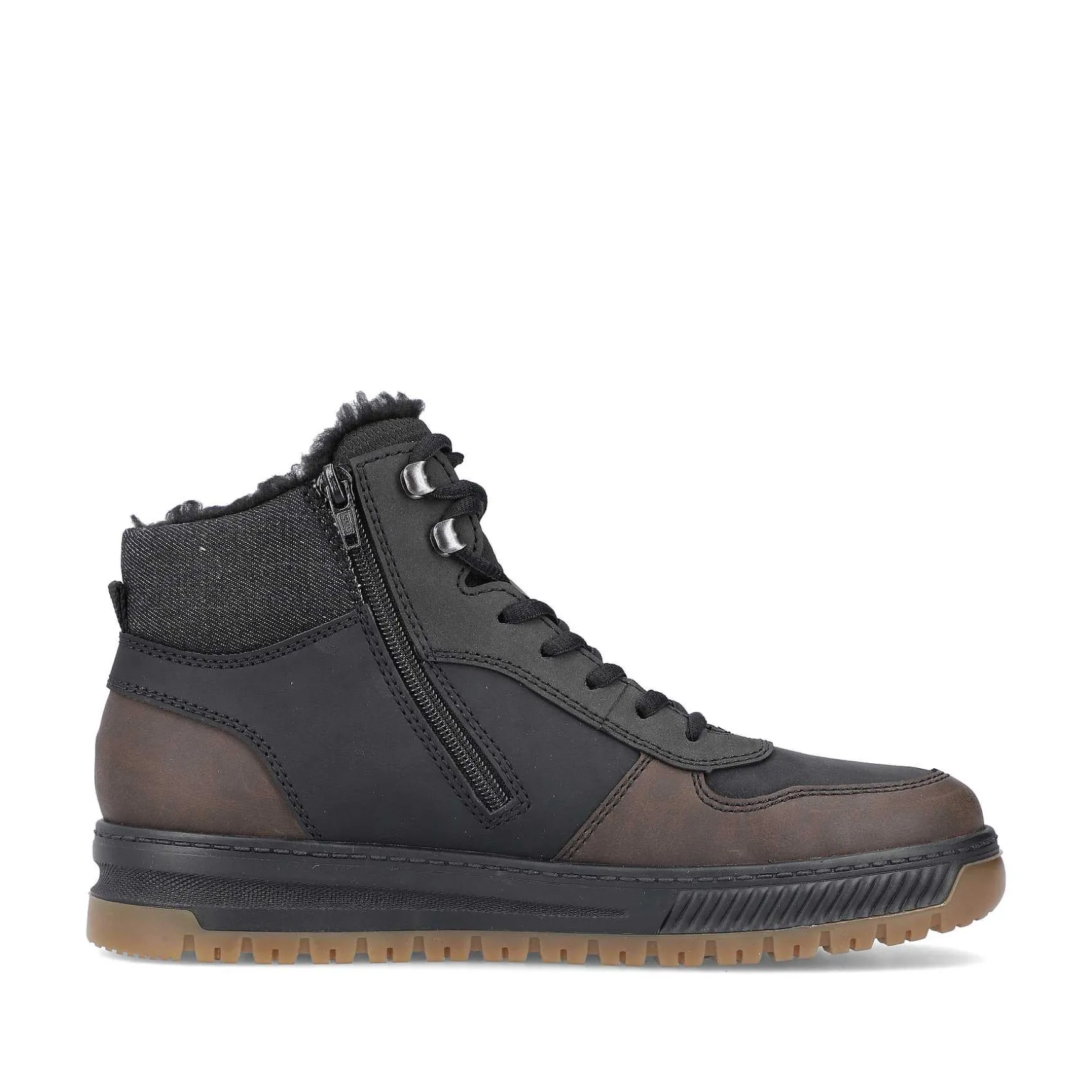 Rieker Men'S Corded Boots Asphalt Black