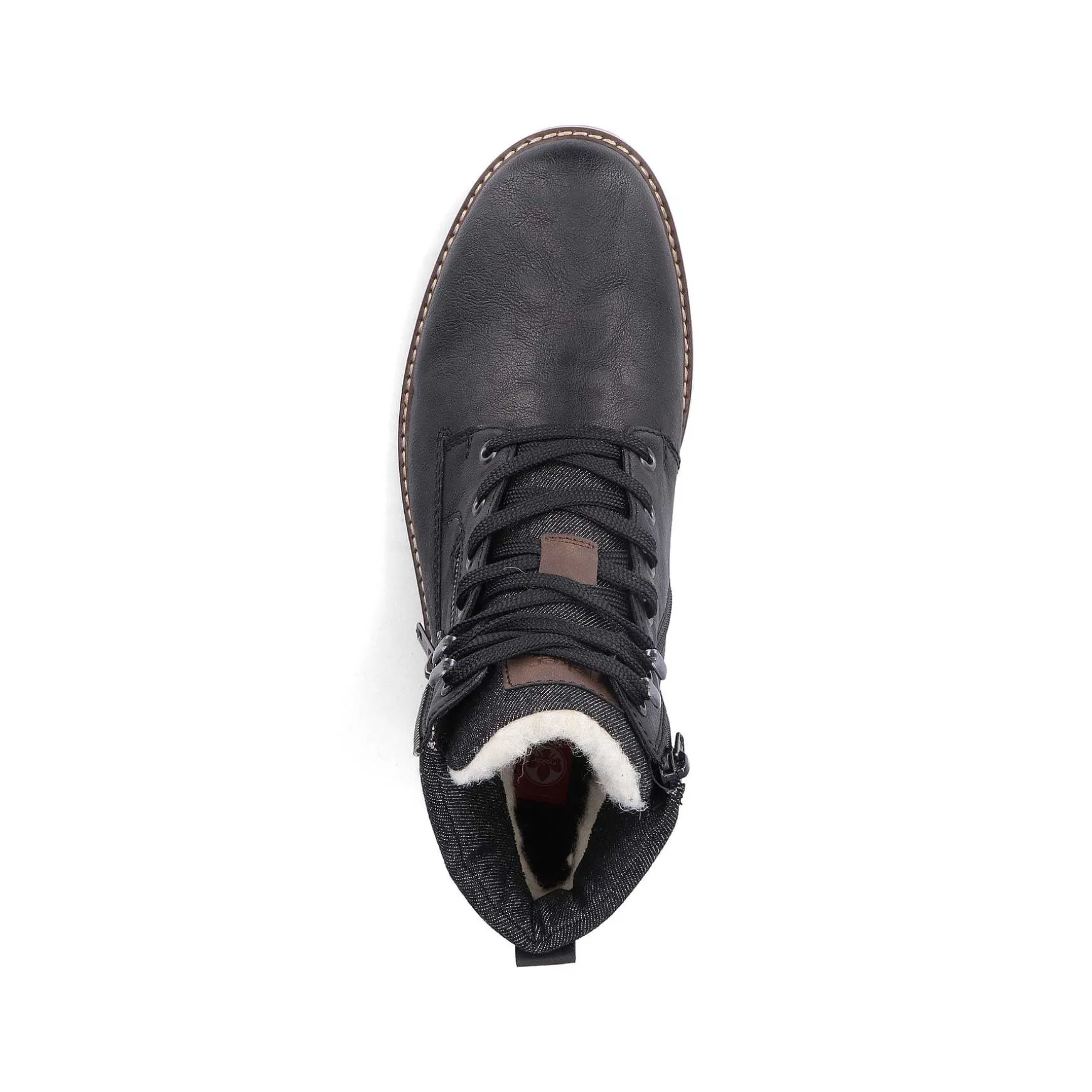 Rieker Men'S Corded Boots Night Black