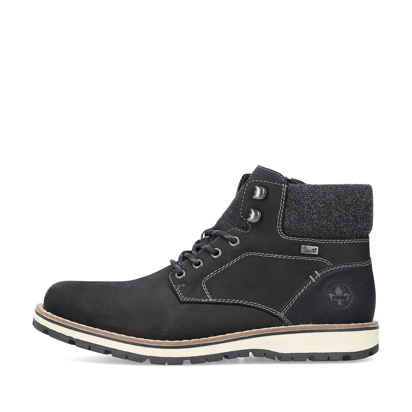 Rieker Men'S Corded Boots Deep Black