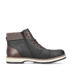 Rieker Men'S Corded Boots Night Black