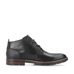 Rieker Men'S Corded Boots, Glossy Black