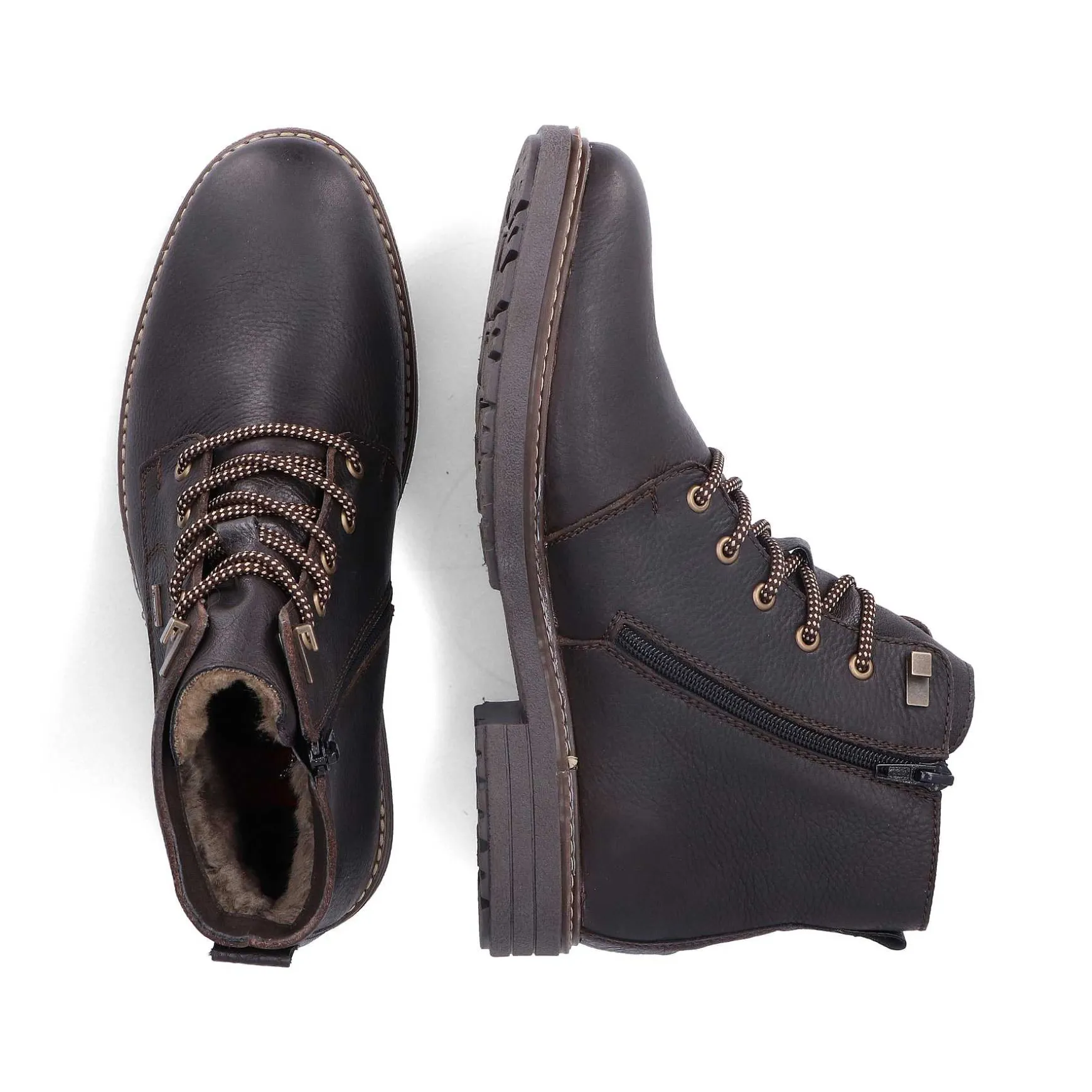 Rieker Men'S Corded Boots Coffee Brown