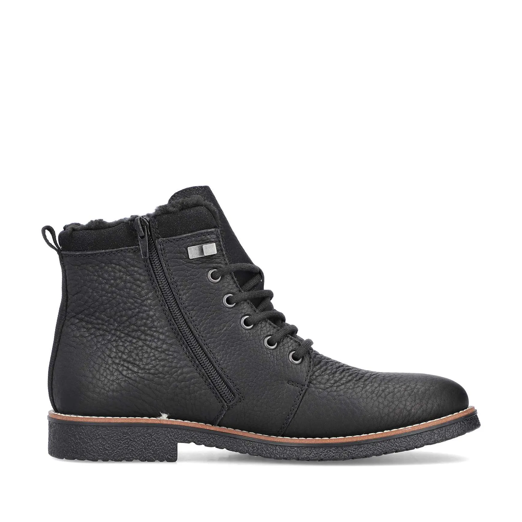 Rieker Men'S Corded Boots Graphite Black