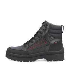 Rieker Men'S Corded Boots Deep Black