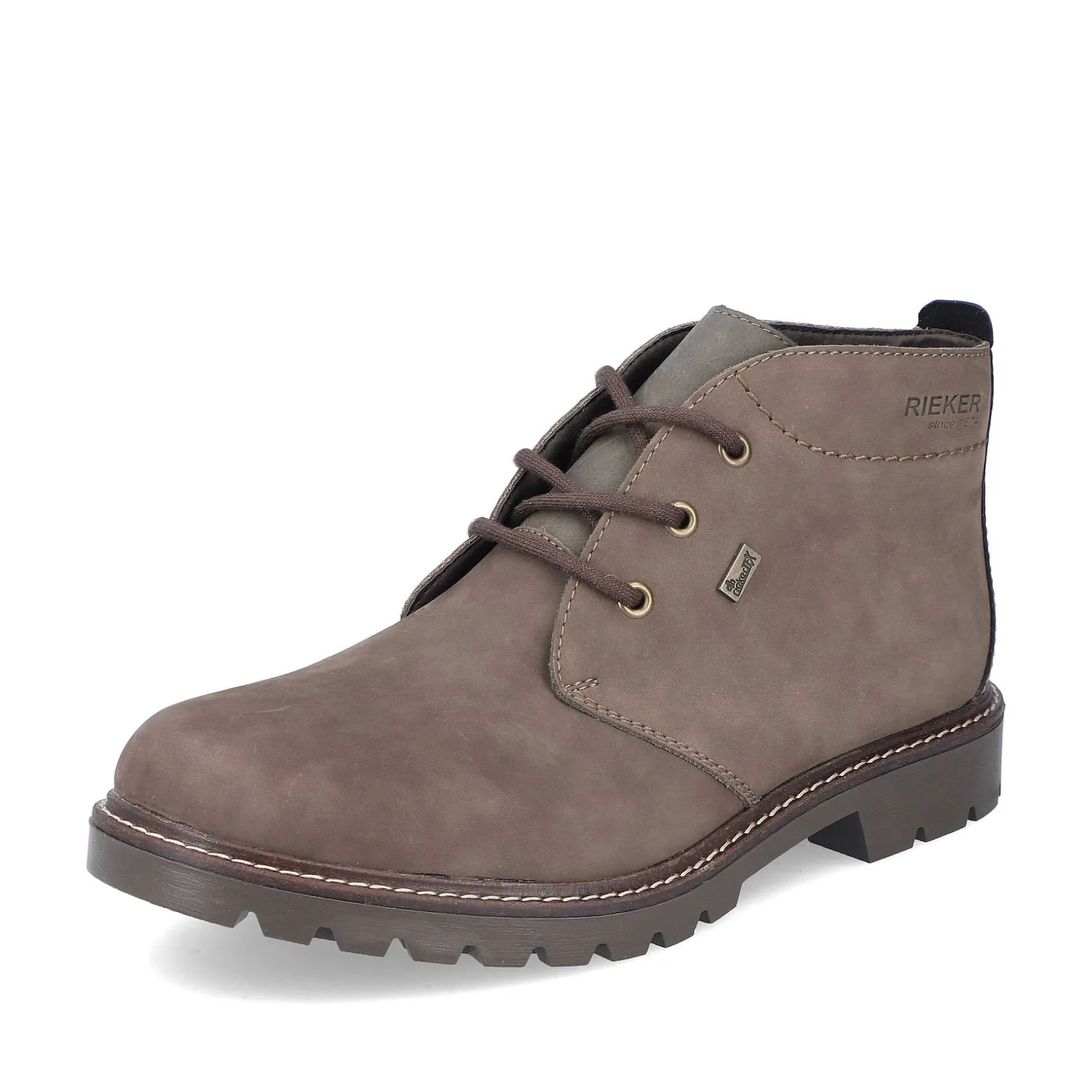 Rieker Men'S Corded Boots Grey-Brown