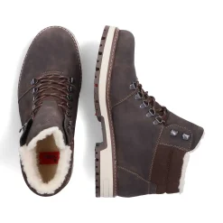 Rieker Men'S Corded Boots Coffee Brown