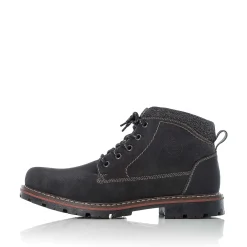 Rieker Men'S Corded Boots Graphite Black