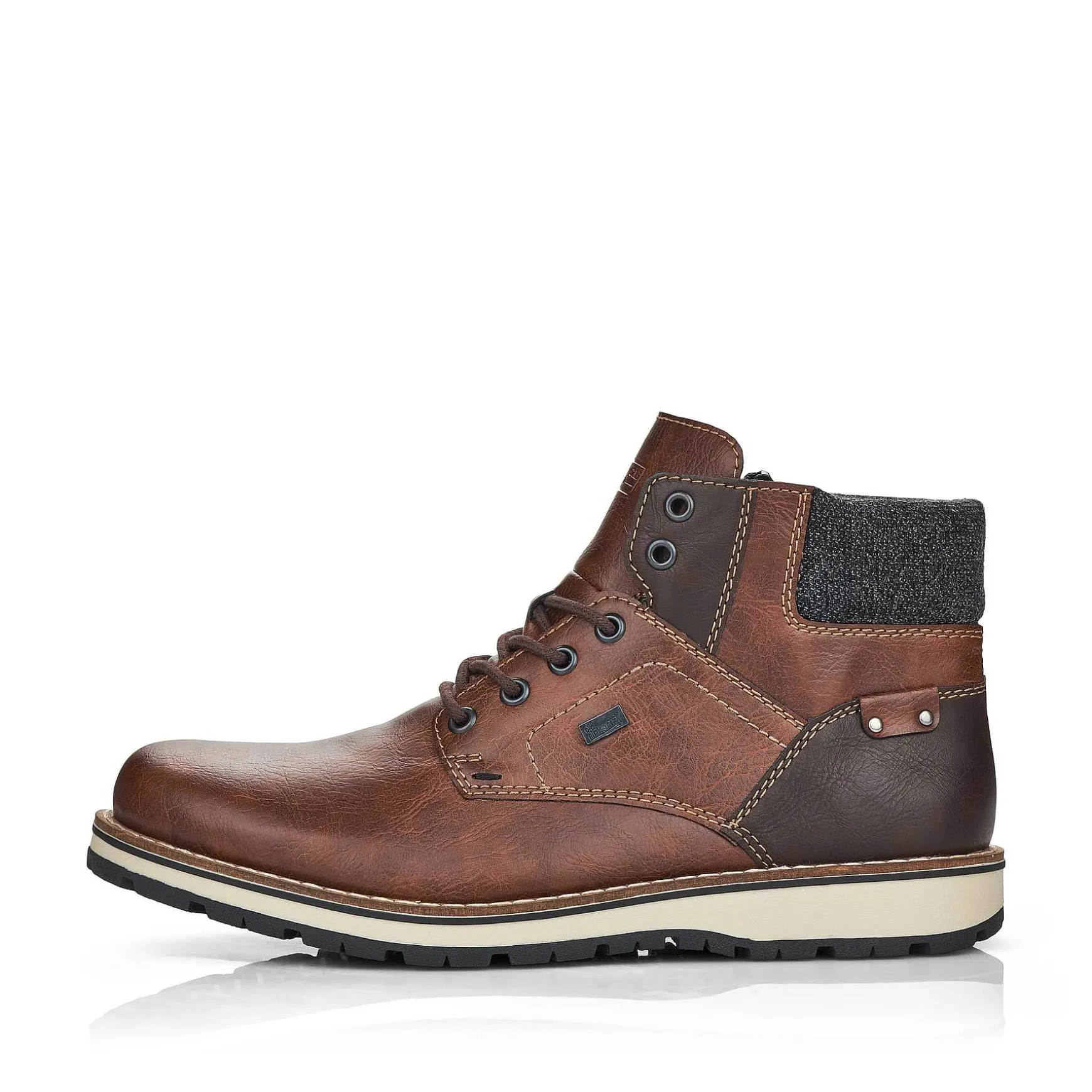 Rieker Men'S Corded Boots Chestnut Brown