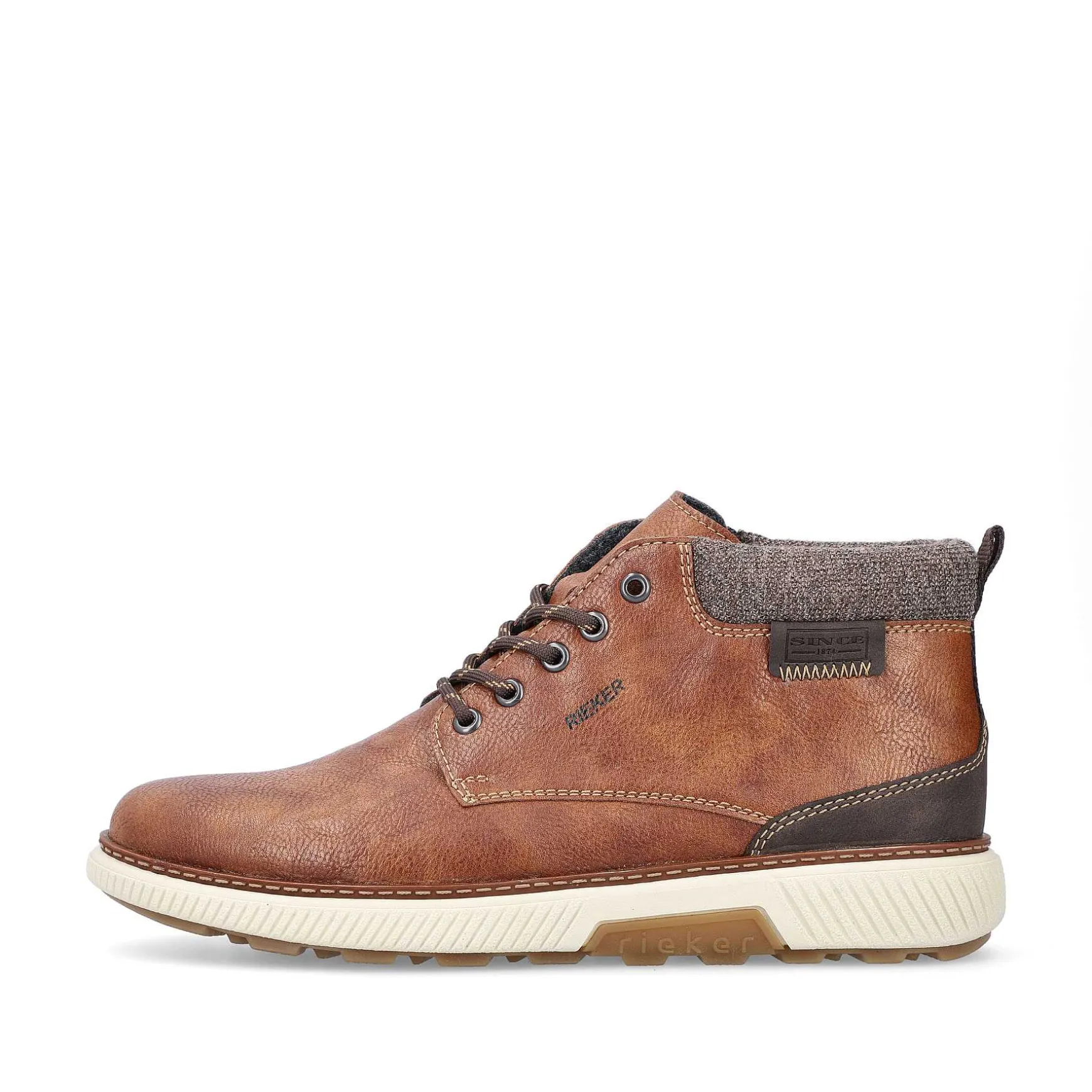 Rieker Men'S Corded Boots Chestnut Brown