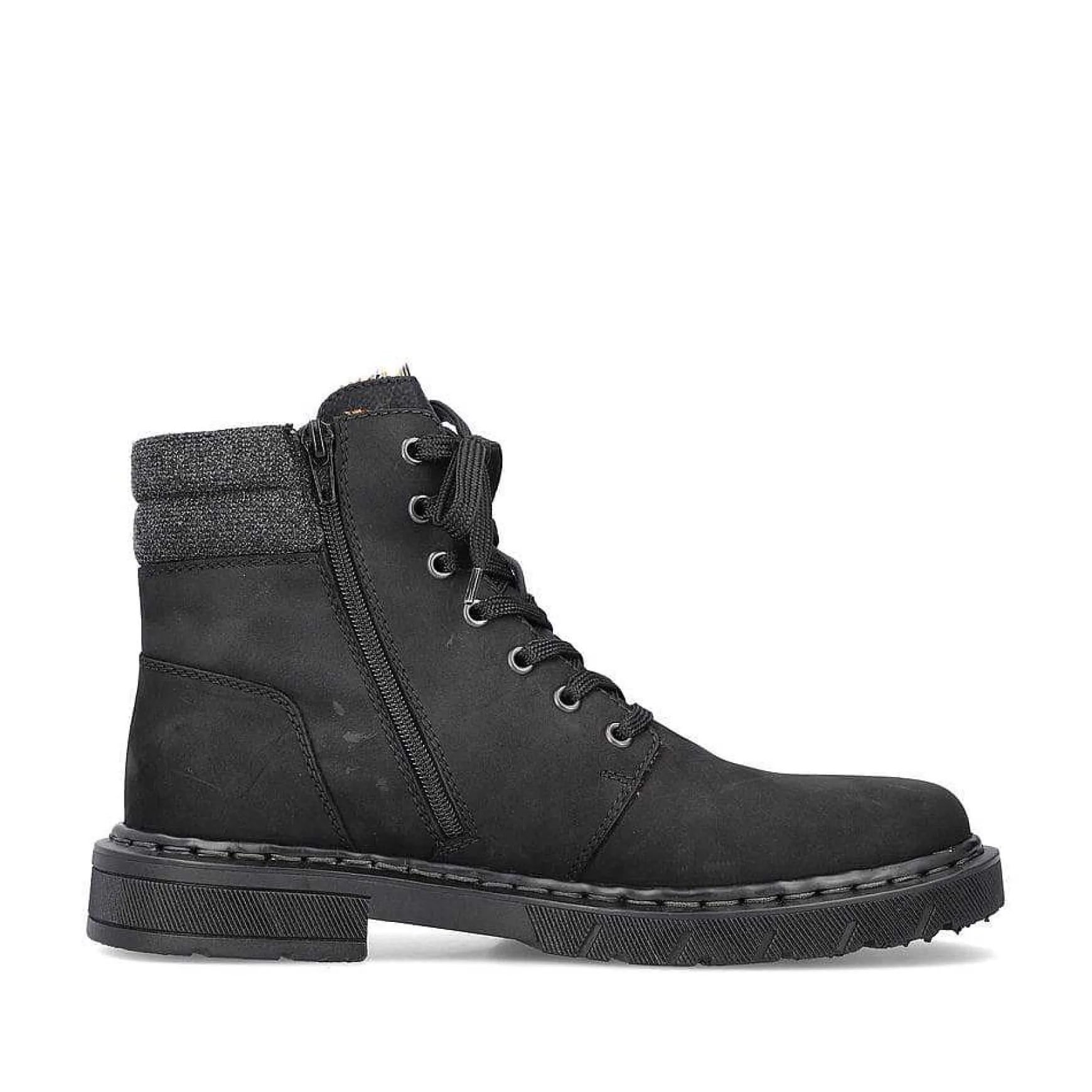 Rieker Men'S Corded Boots Deep Black