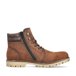 Rieker Men'S Corded Boots Chestnut Brown