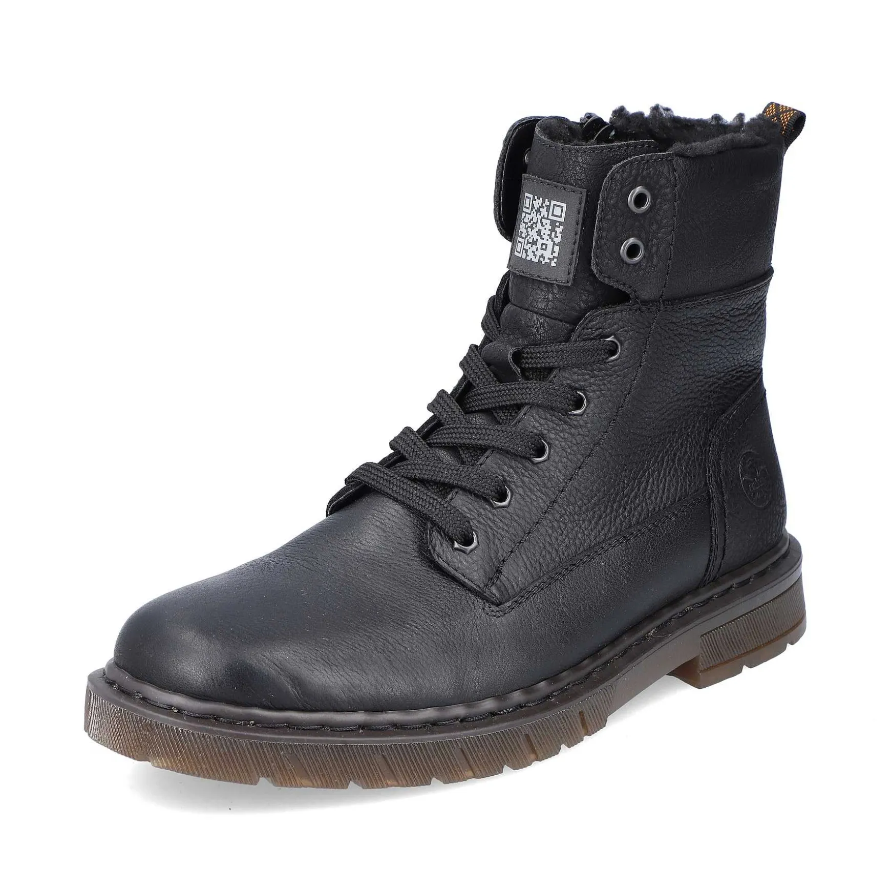 Rieker Men'S Corded Boots Graphite Black