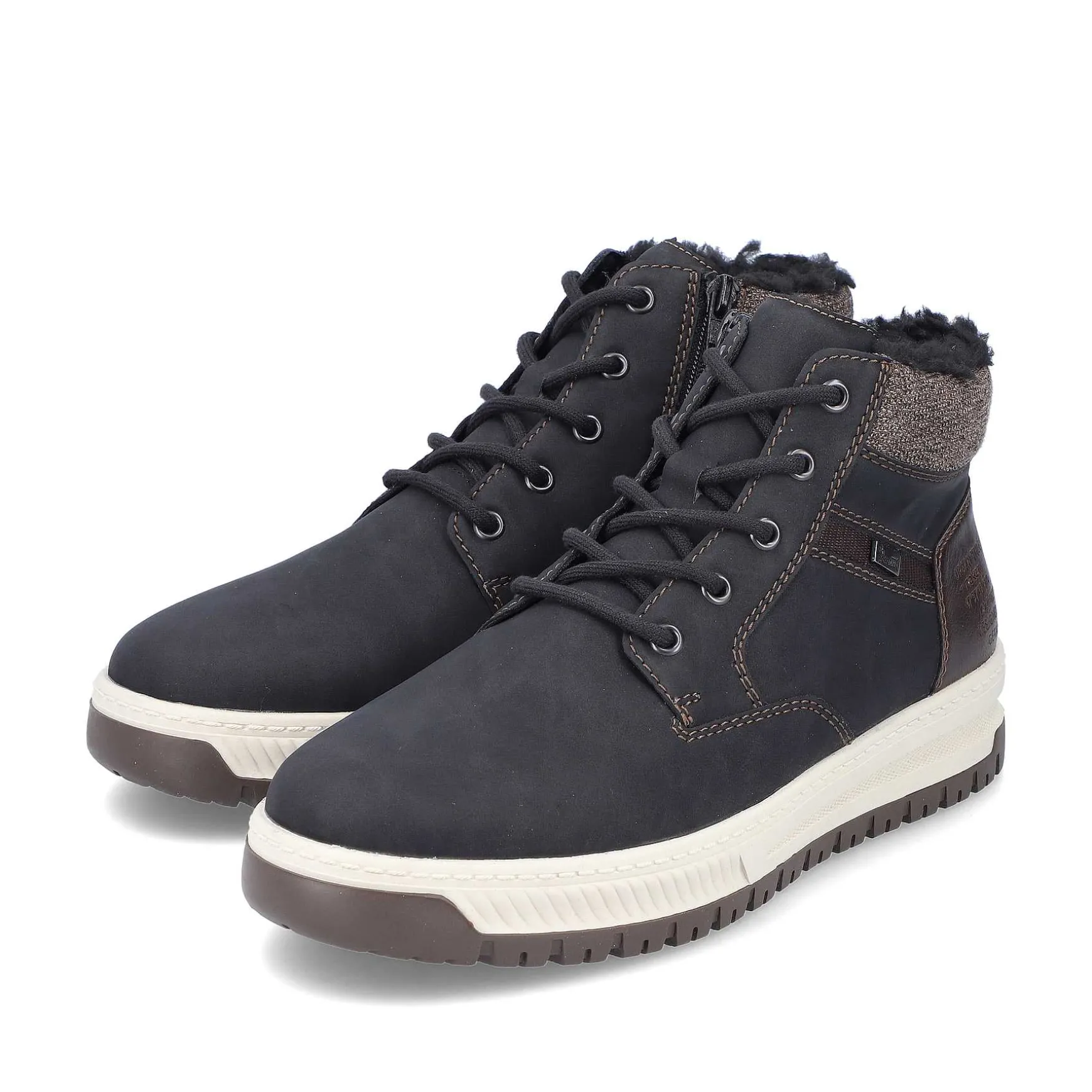 Rieker Men'S Corded Boots Asphalt Black
