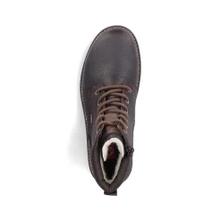 Rieker Men'S Corded Boots Dark Brown