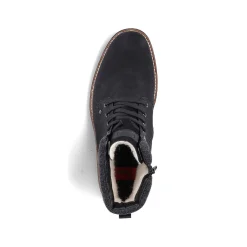 Rieker Men'S Corded Boots Deep Black