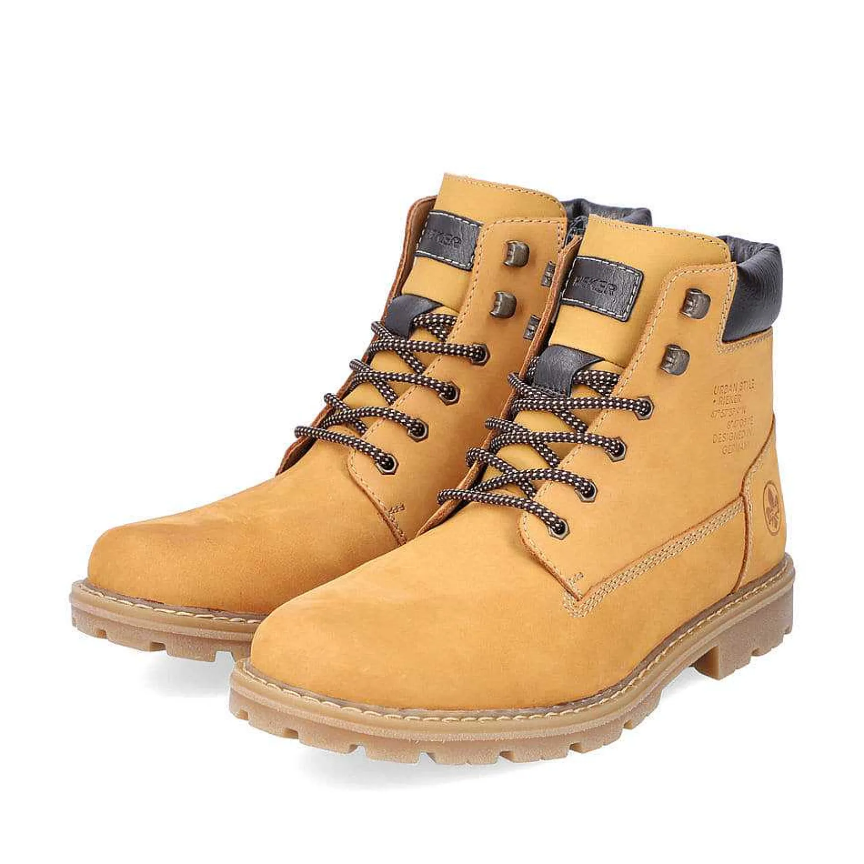Rieker Men'S Corded Boots Golden Yellow