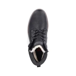 Rieker Men'S Corded Boots Deep Black