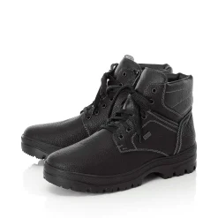 Rieker Men'S Corded Boots Deep Black