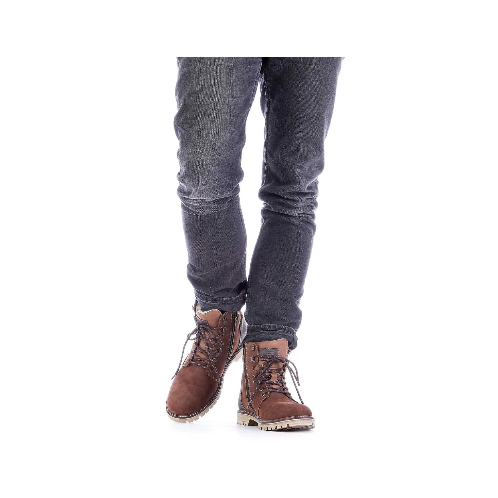 Rieker Men'S Corded Boots Nougat Brown