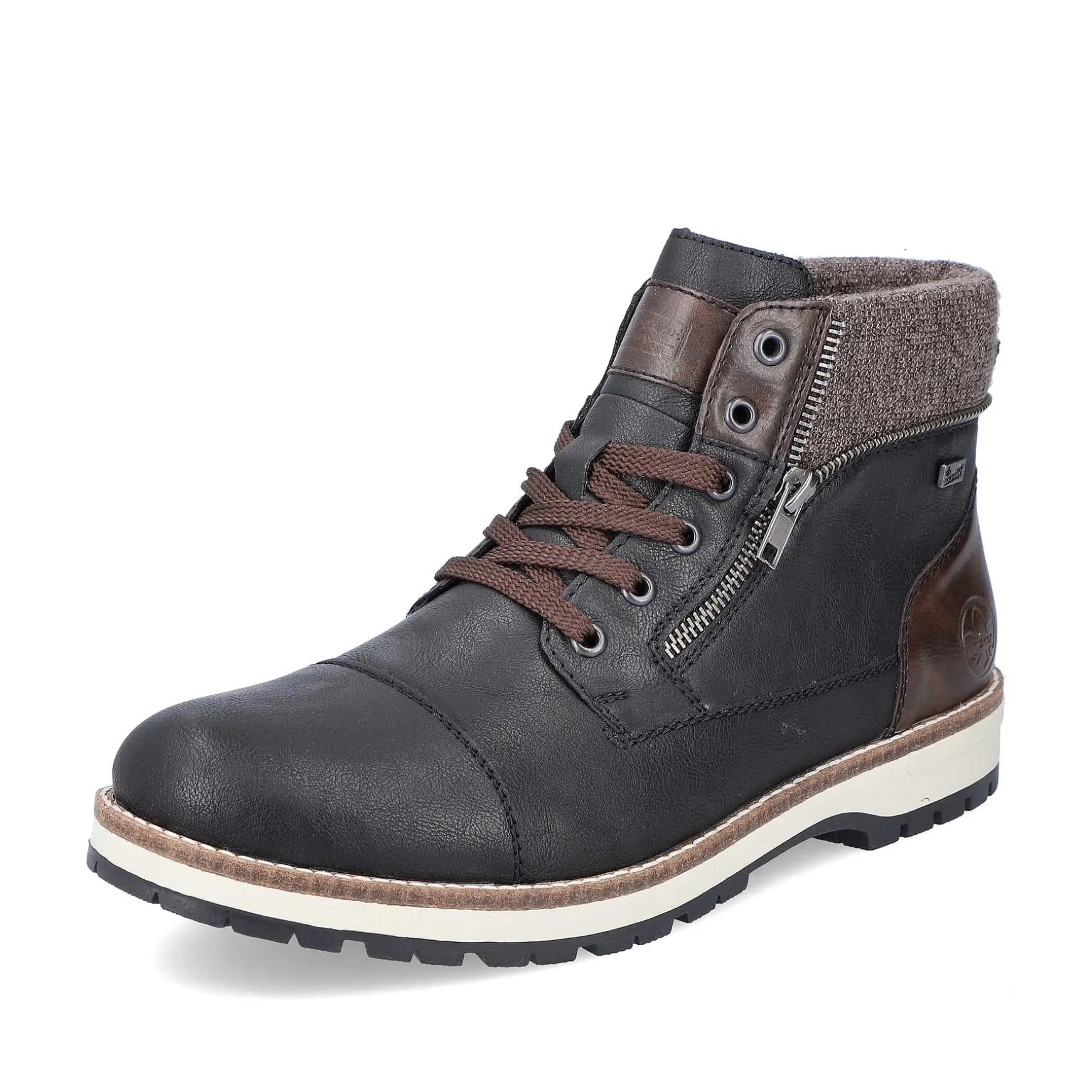 Rieker Men'S Corded Boots Night Black