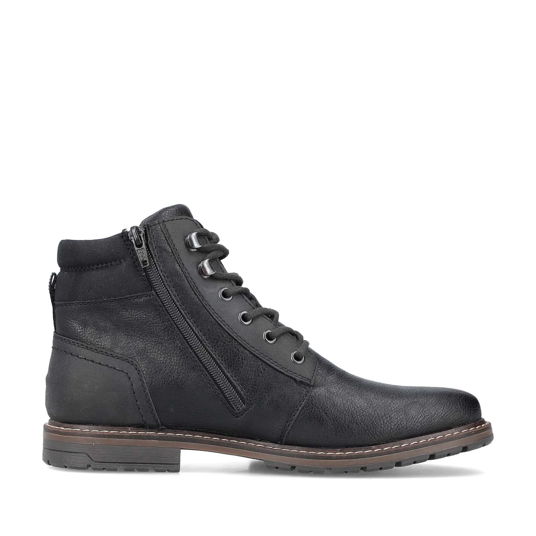 Rieker Men'S Corded Boots Graphite Black