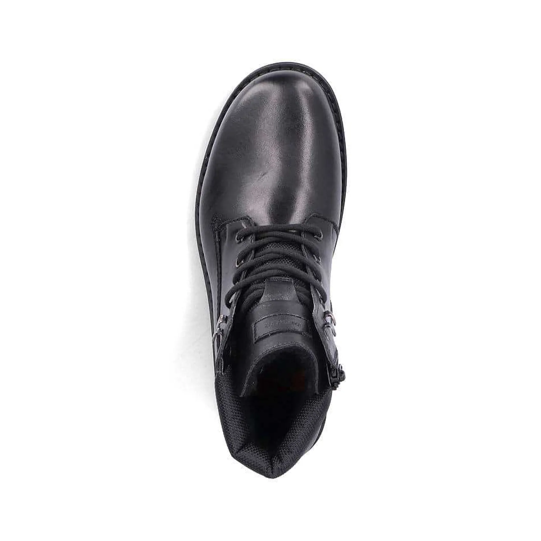 Rieker Men'S Corded Boots, Glossy Black