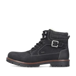 Rieker Men'S Corded Boots Asphalt Black