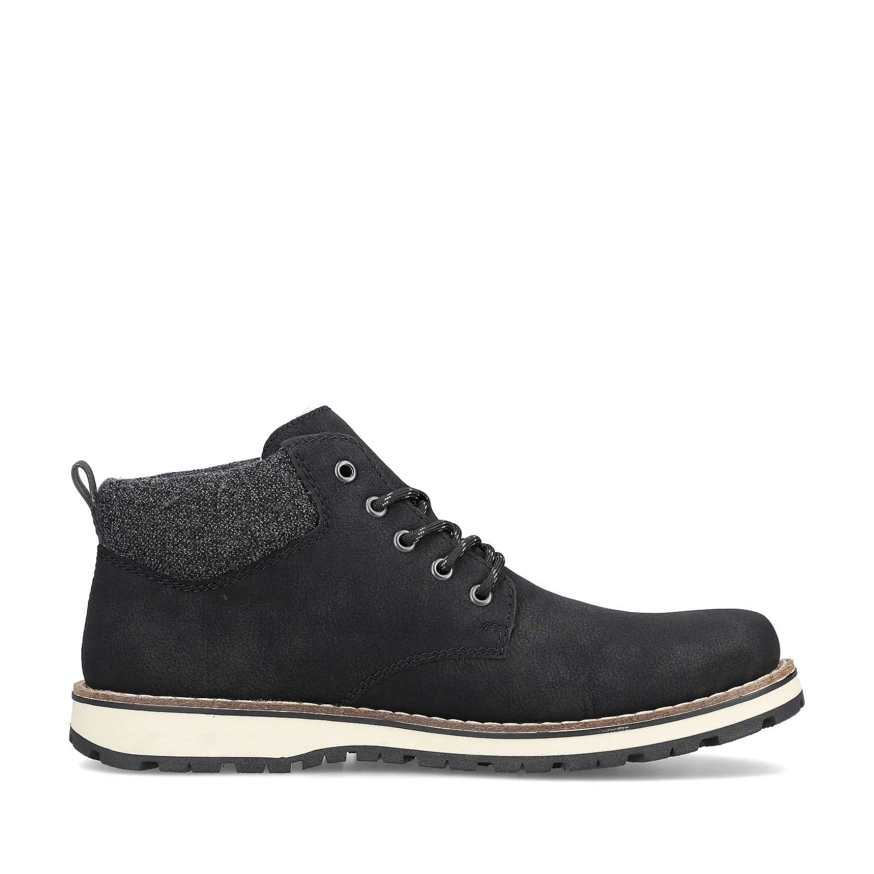 Rieker Men'S Corded Boots Urban Black