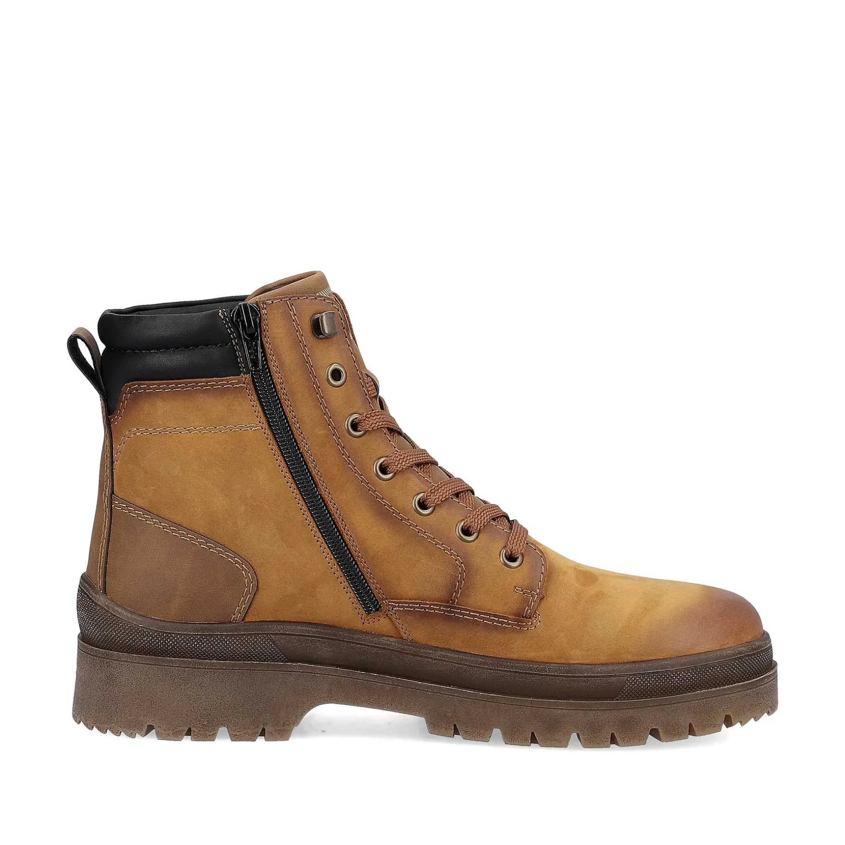 Rieker Men'S Corded Boots Wood Brown