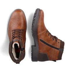 Rieker Men'S Corded Boots Caramel Brown