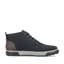 Rieker Men'S Corded Boots Dark Blue-Gray