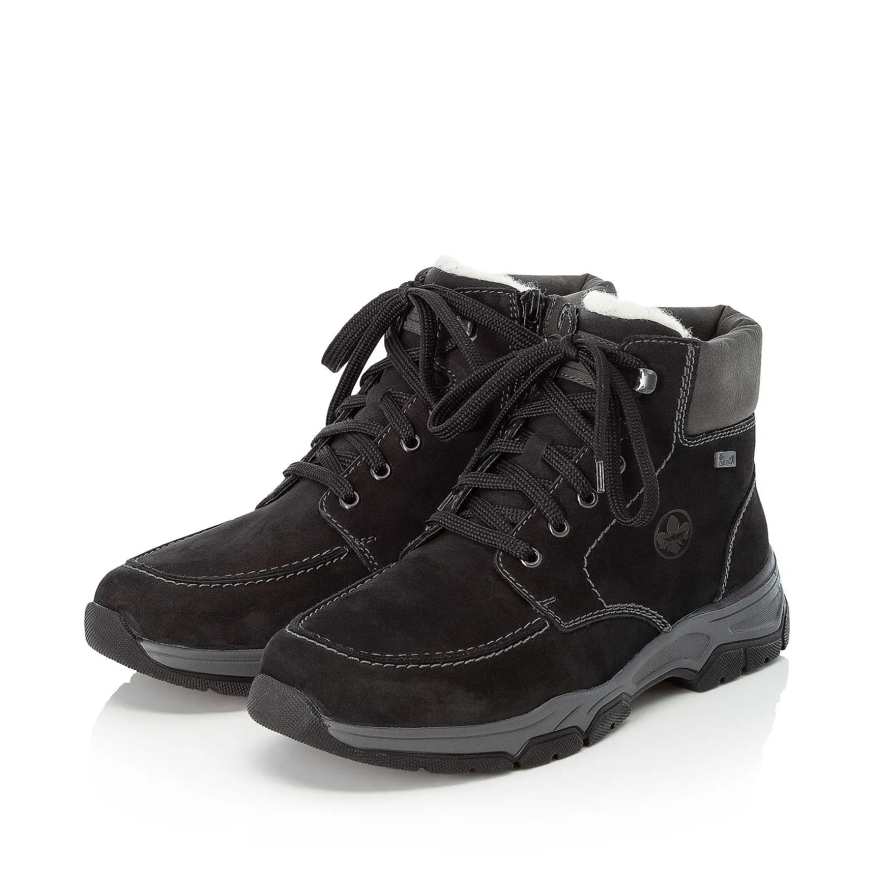 Rieker Men'S Corded Boots Deep Black