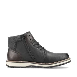 Rieker Men'S Corded Boots Asphalt Black