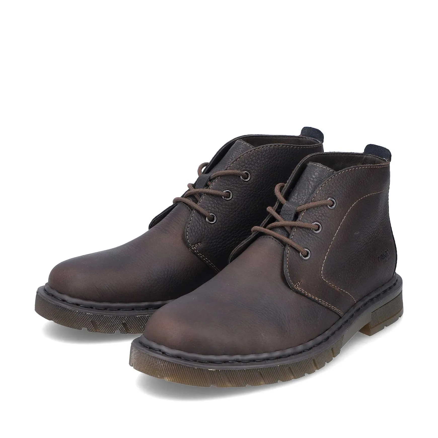 Rieker Men'S Corded Boots Dark Brown