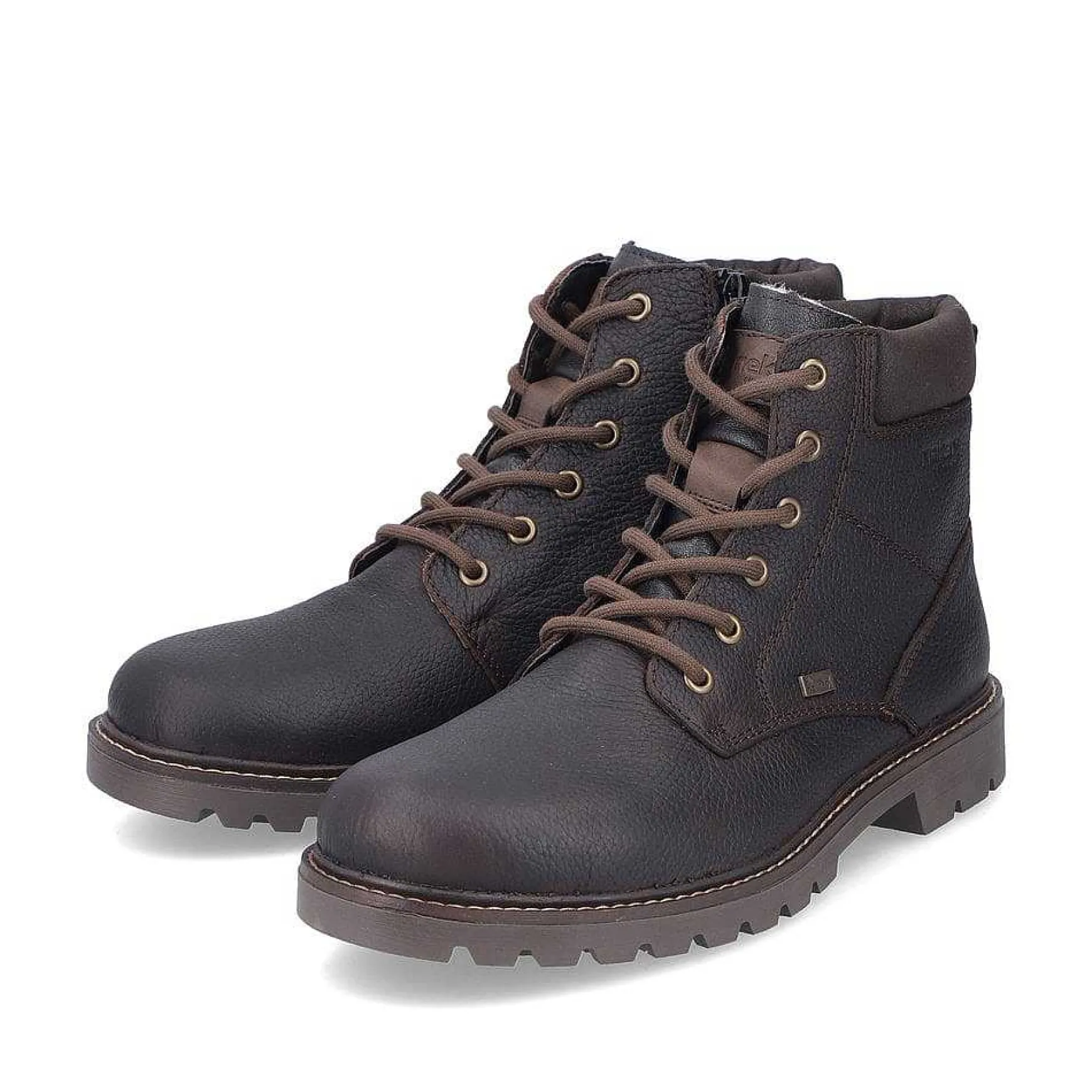 Rieker Men'S Corded Boots Dark Brown