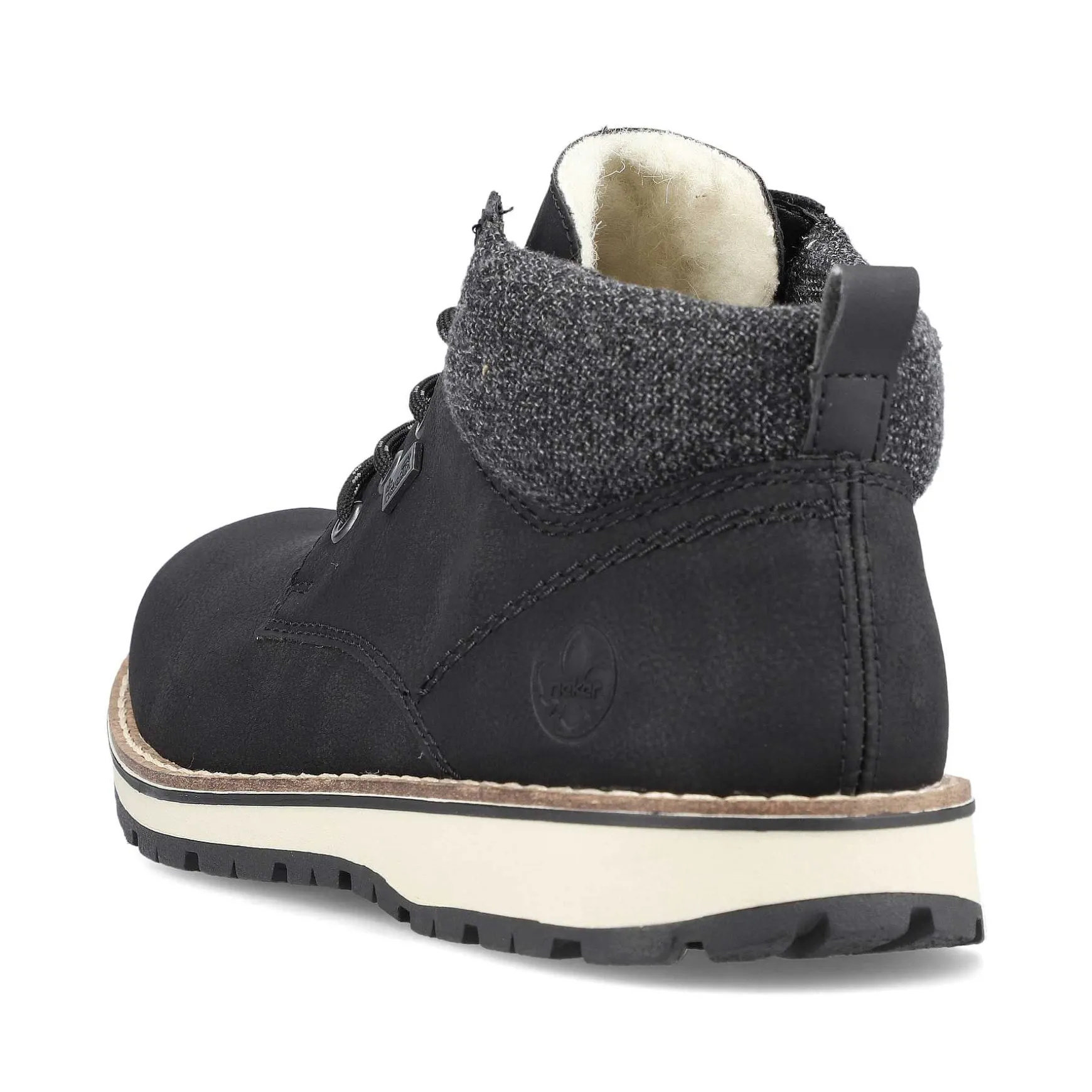 Rieker Men'S Corded Boots Urban Black